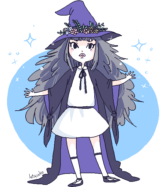 I Couldn't Decide On Her Dress Color - Cartoon (540x627), Png Download