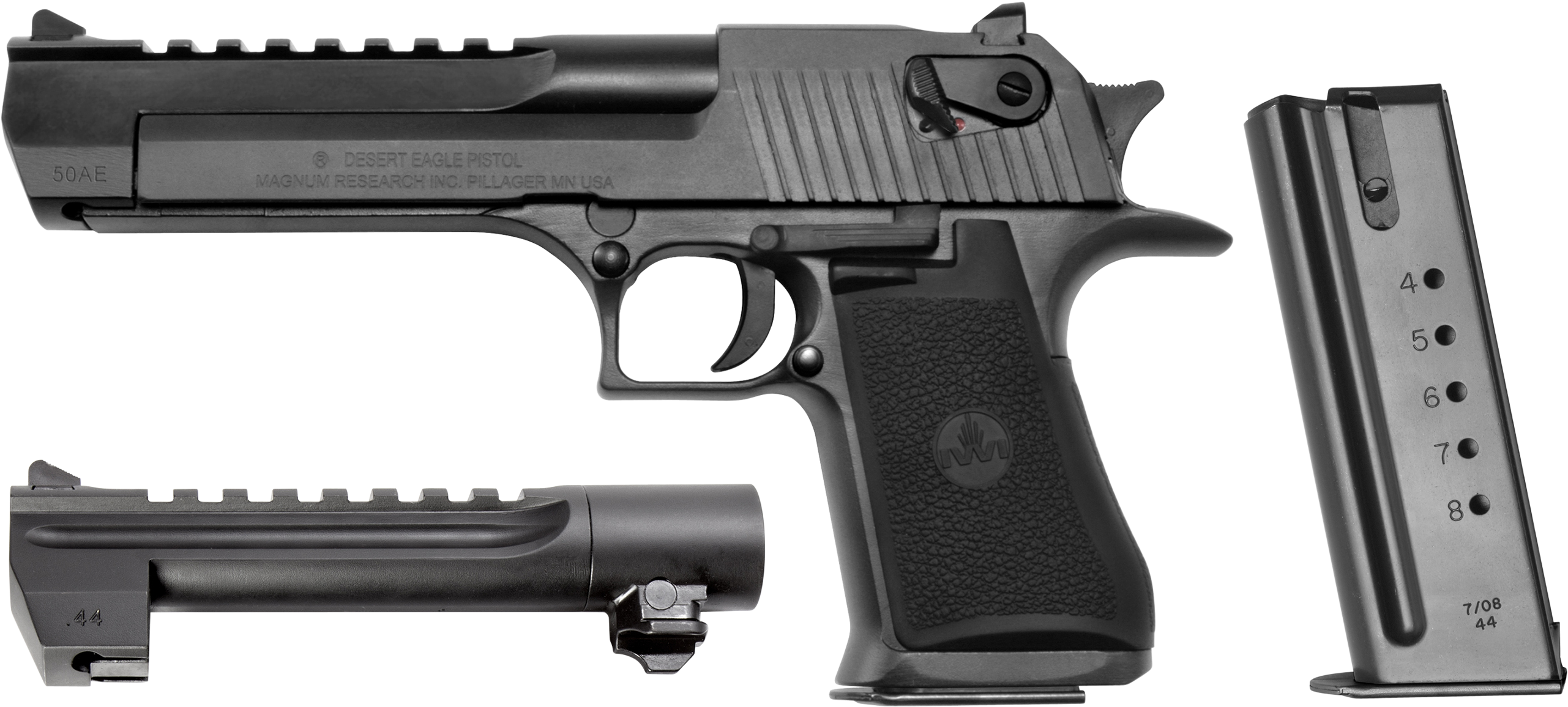 Magnum Research De50wb6 Desert Eagle Mark Xix Semi-automatic - Desert Eagle 50 Gun (2700x1274), Png Download