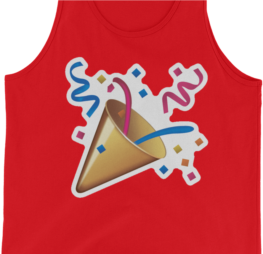 Men's Emoji Tank Top Party Popper Just Emoji - Confetti Emojis (1368x855), Png Download