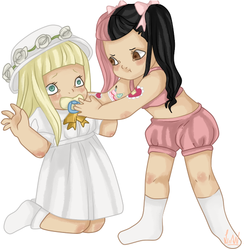 Clipart Black And White Stock By Ichigo Lian On Deviantart - Pacify Her Fan Art (564x528), Png Download