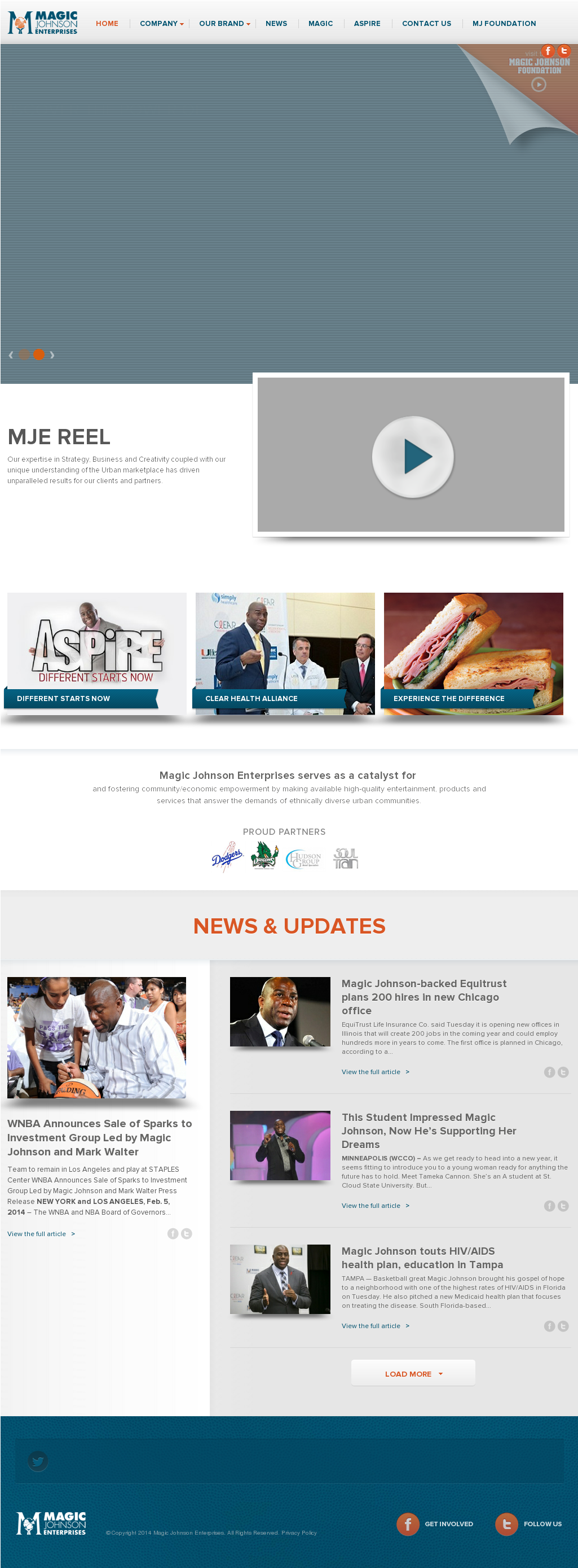 Magic Johnson Enterprises Competitors, Revenue And - Web Page (1024x2798), Png Download