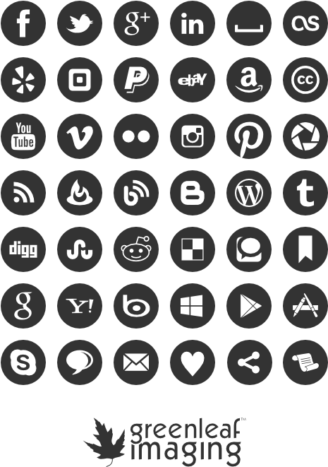 Social Media Icon Set By Greenleaf Imaging, Free Download, - Instagram Highlight Covers Black (522x700), Png Download
