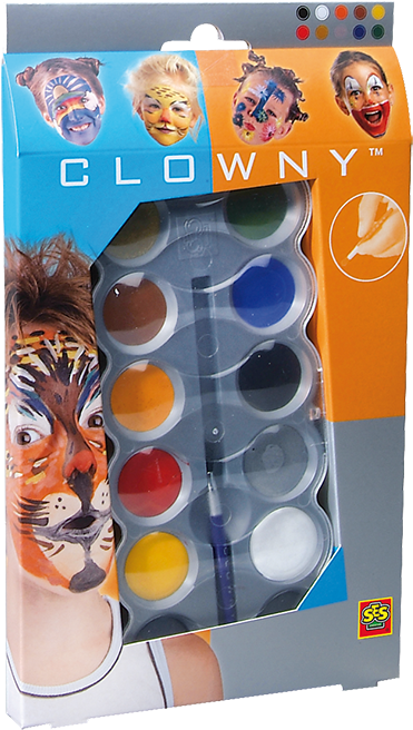 Ses Creative Trendy Colour Face Paint Set (pack Of (700x700), Png Download