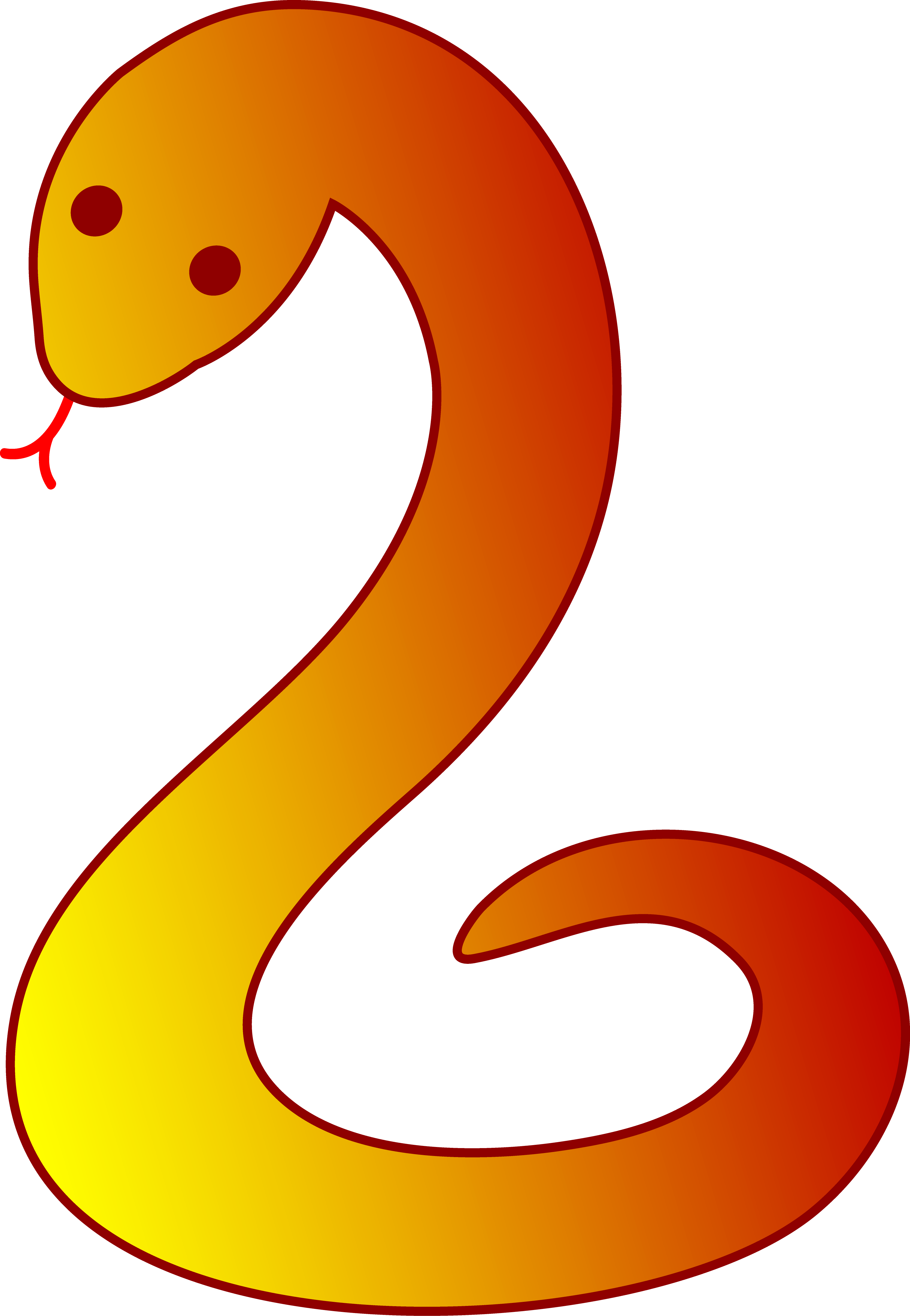 Cobra Snake Clipart At Getdrawings - Orange Snake Clipart (3340x4828), Png Download
