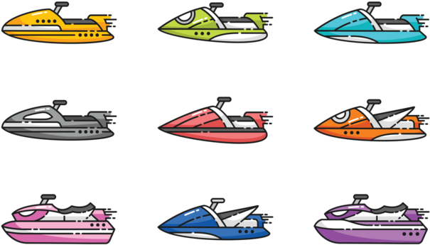 Water Jet Ski Vectors - Icon (700x490), Png Download