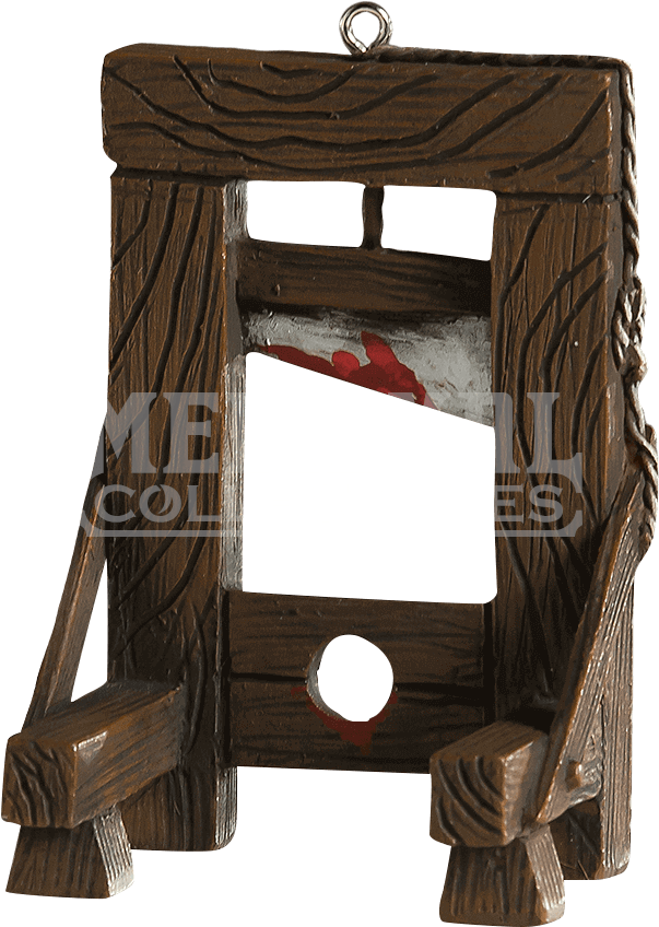 Guillotine Horror Ornament - Horrornaments Bloody Guillotine Ornament