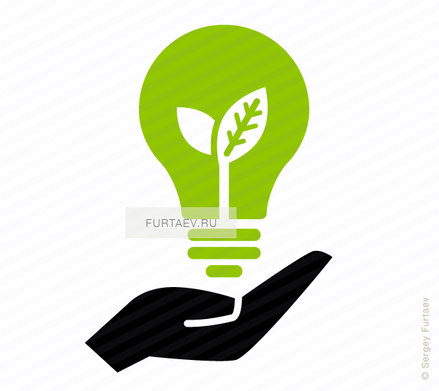 Ecology Light Bulb On Hand Vector Icon - Ecology (620x553), Png Download