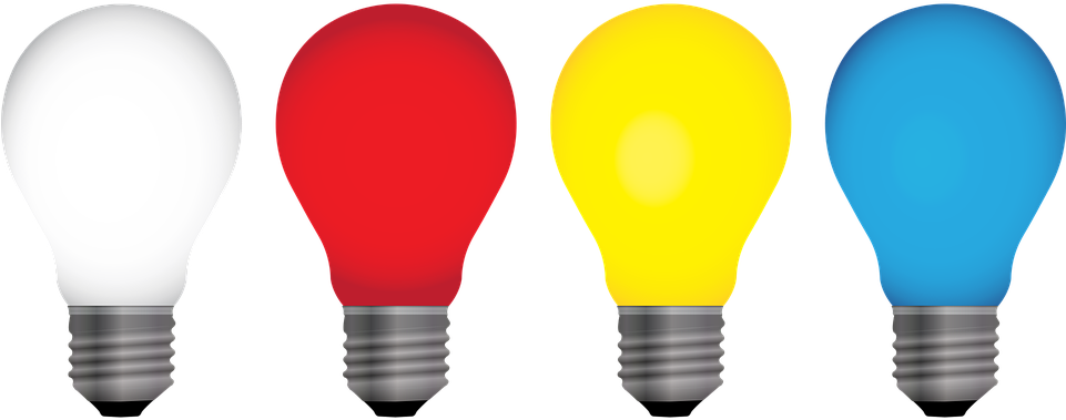 Free Vector Graphics On Pixabay Light Icon, Bulb Lights, - Colored Light Bulbs Clipart (960x480), Png Download