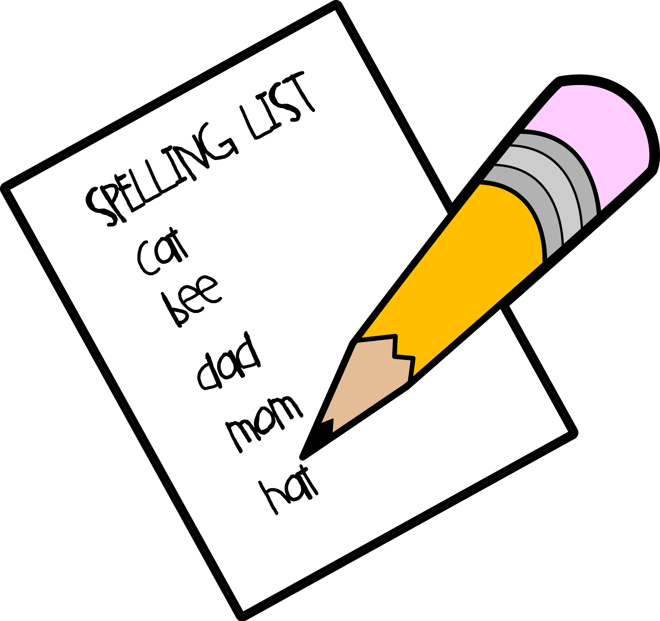 Spelling List Clipart - Spelling Clipart (2142x2016), Png Download