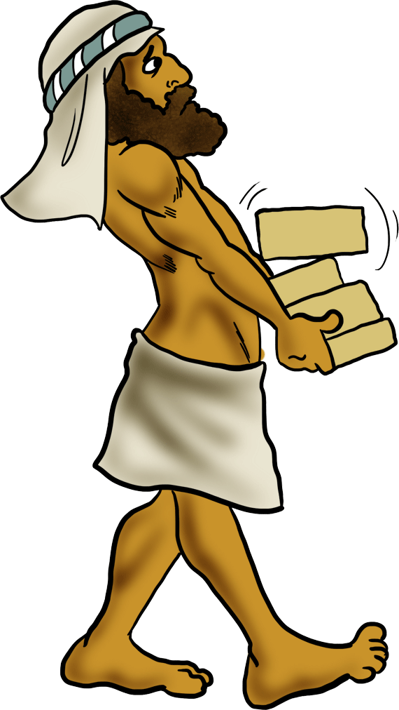 Hebrew Slave In Egypt - Egyptian Slaves Clipart (570x1012), Png Download