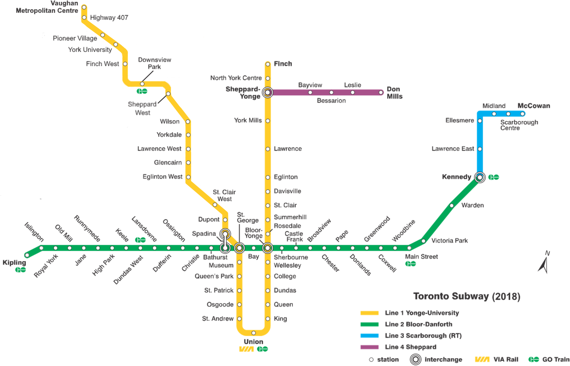Ttc Subway Map 2018 - Toronto Subway Eglinton Line (2000x1333), Png Download