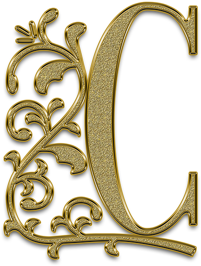 Letter, Font, Golden, Capital Letter, Vintage, Slave - Litera Letters Capital (720x720), Png Download
