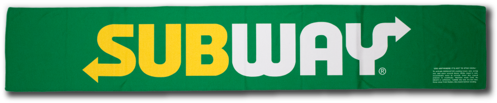 Subway Custom Half Size Cooling Towel - High Resolution Subway Logo (993x228), Png Download
