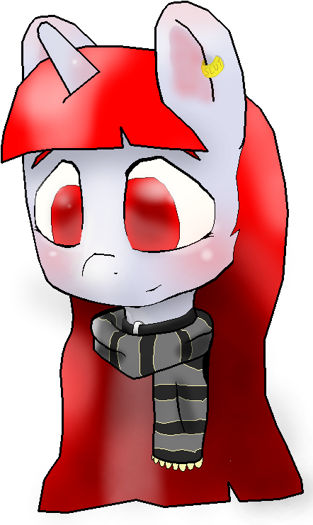 Clothes, Collar, Oc, Oc Only, Piercing, Safe, Scarf, - Cartoon (753x753), Png Download