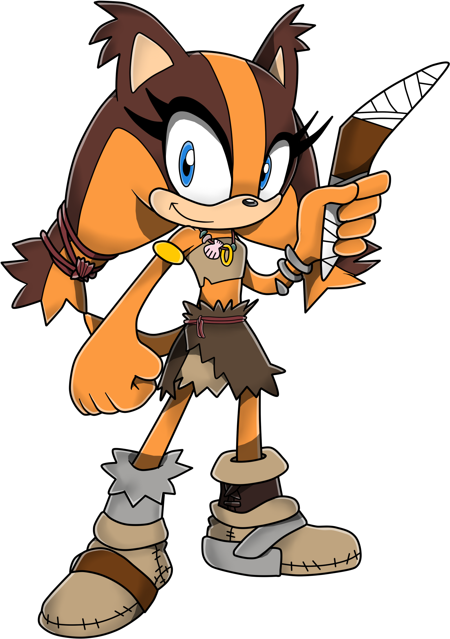 Sticks The Badger - Sticks The Badger Sonic X (1577x2260), Png Download