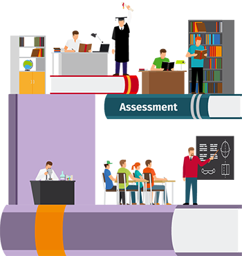 Assessment And Reporting - Institutional Assessment Area Clipart (350x370), Png Download