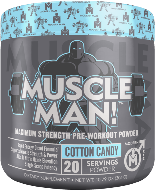 Muscle Man Pre-workout - Muscle Man - The All-in-one Pre Workout Muscle Builder, (850x850), Png Download