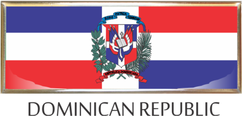 Dominican Republic Metal Car Badge - Dominican Republic Flag Hard Hat Helmet Decals Stickers (480x480), Png Download
