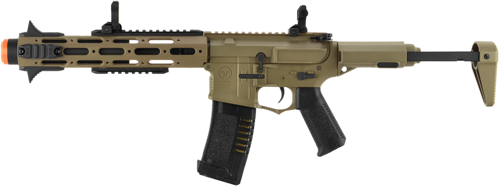 Ares Amoeba M4 Honey Badger Rifle / Aeg Airsoft Rifle - Amoeba Am013 (1023x391), Png Download