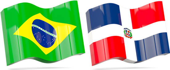 Brazil - Dominican Republic - Icon Bandeira Brasil 3d (550x275), Png Download