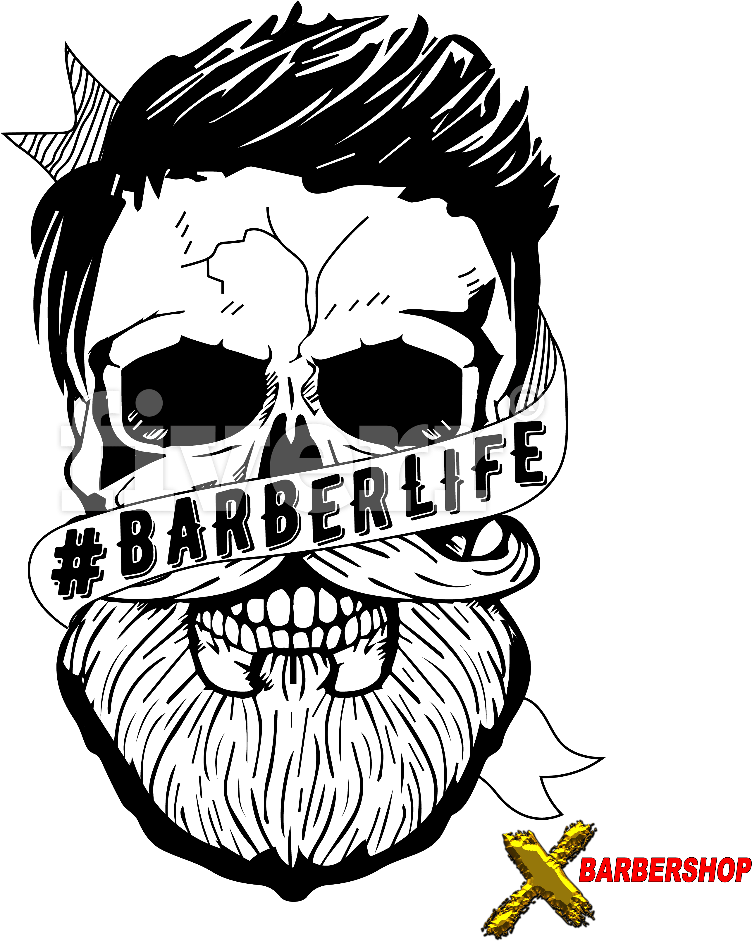 Barber - Beard (3600x3600), Png Download