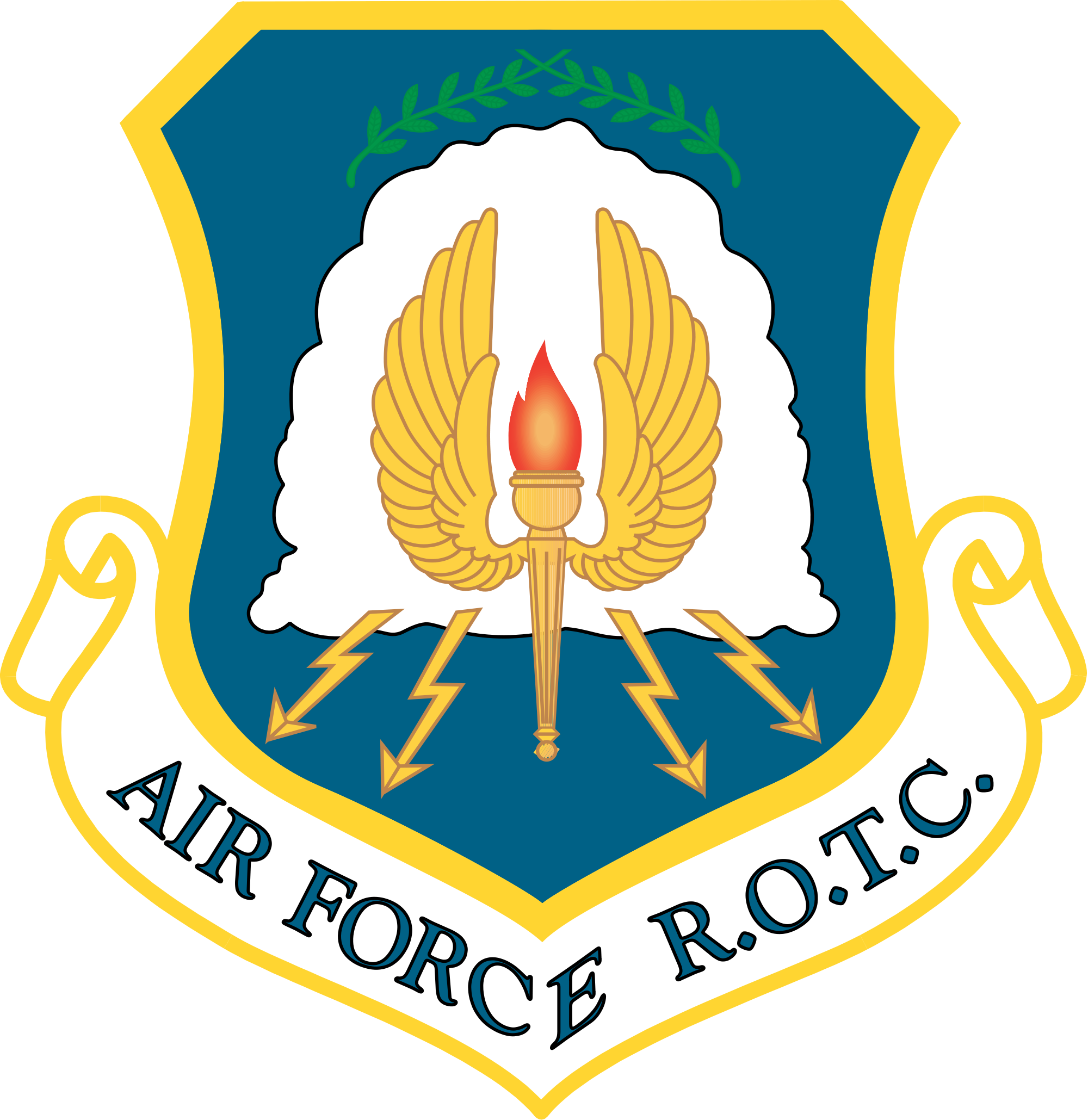 Shield Clipart Air Force - Air Force Rotc Logo (2000x2059), Png Download