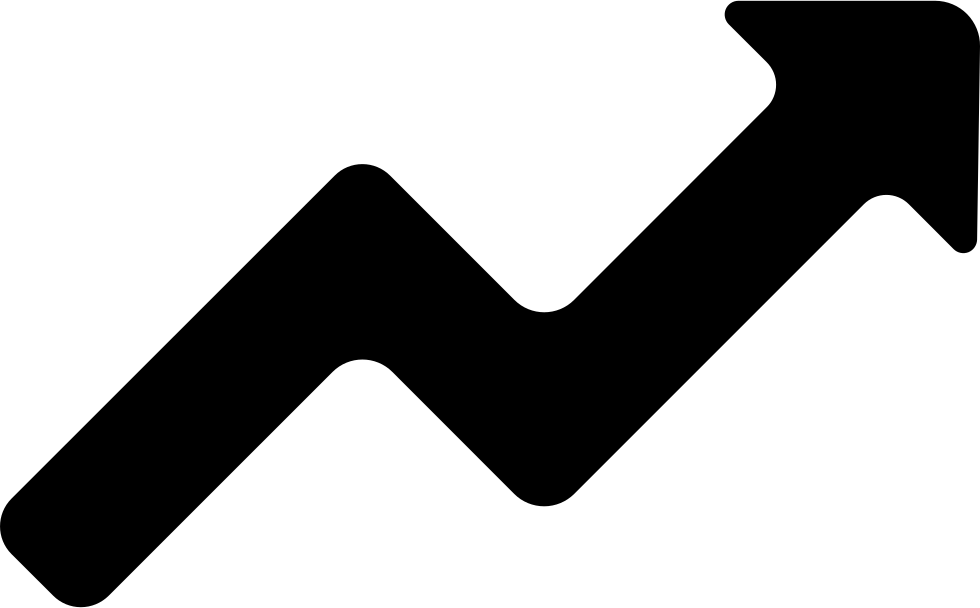 Line Ascendant Graphic Of Zigzag Arrow Svg Png Icon - Zig Zag Arrow Icon (980x608), Png Download
