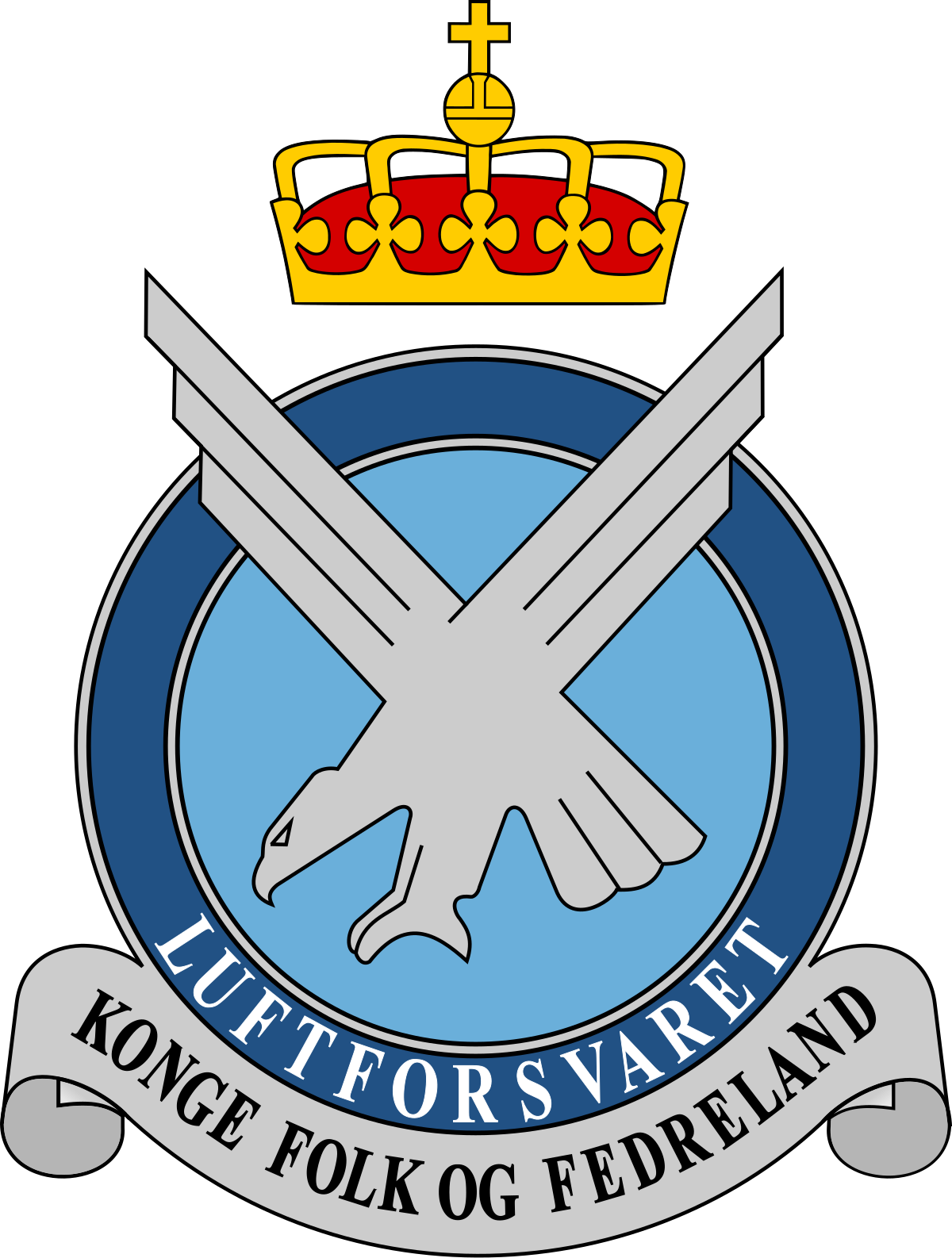 Svg Freeuse Stock Royal Norwegian Wikipedia - Norwegian Air Force Logo (1200x1586), Png Download