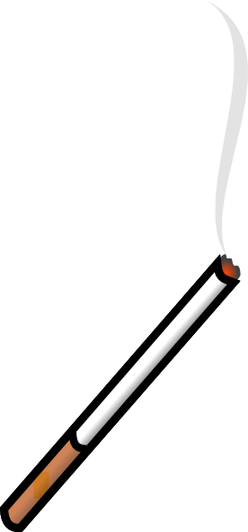 Cigarette Clipart Free - Clip Art Cigarette (276x591), Png Download
