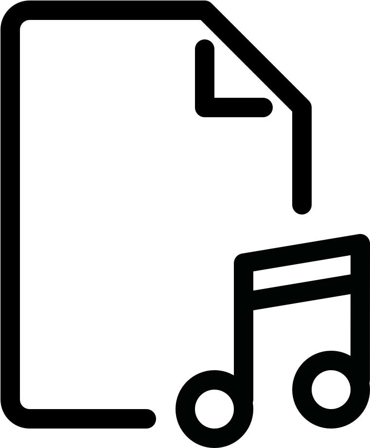 Document Type Audio - Music Simple Design (960x960), Png Download