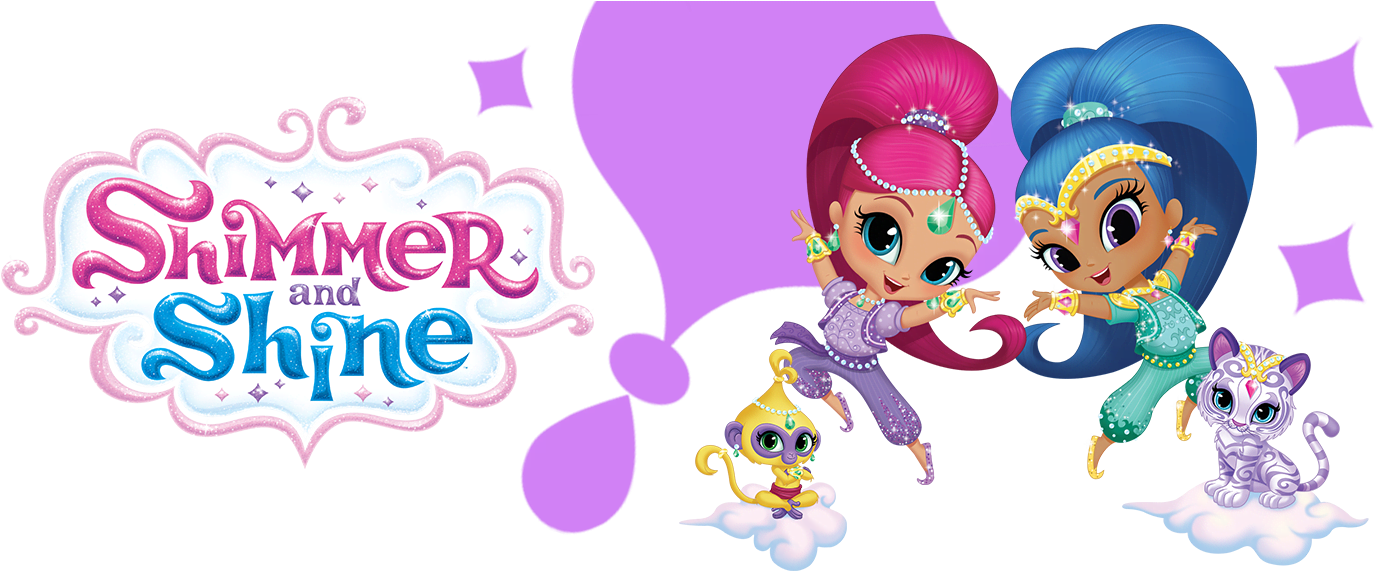 Nickelodeon Shimmer & Shine Dolls - Shimmer And Shine Png (1536x680), Png Download