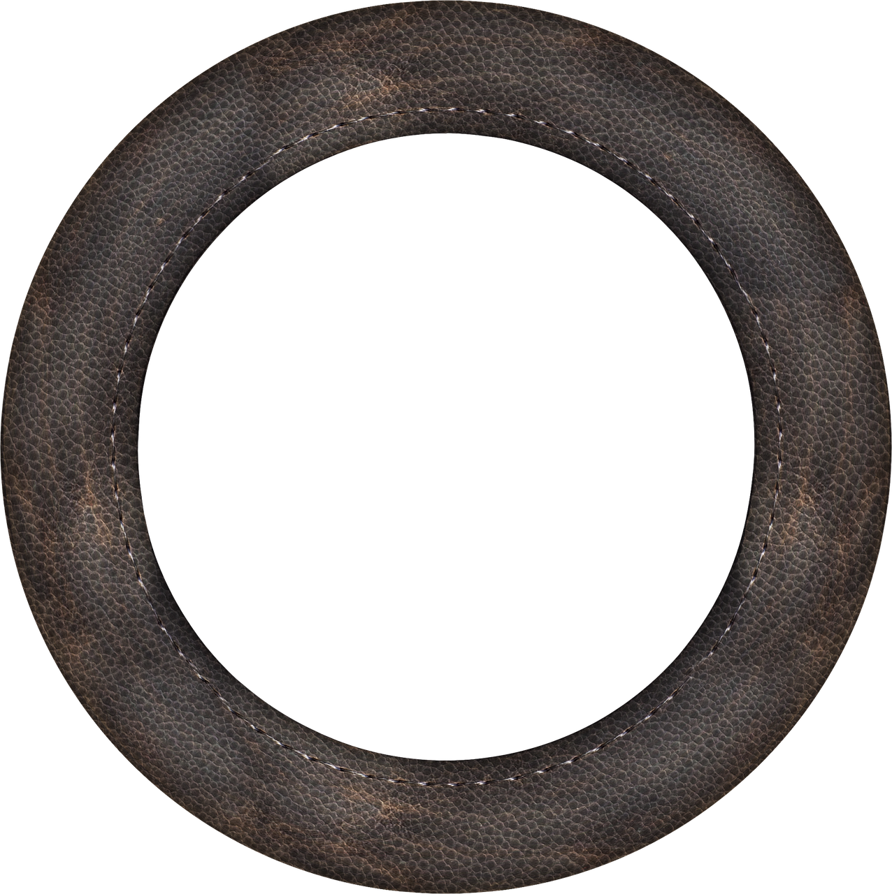 Frame Empty Leather - Leather Circle Png (1276x1280), Png Download