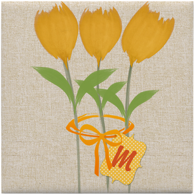 Cute Watercolor Tulip Gardener Tile Coaster On Cafepress - Zazzle Niedliches Gelbes Poster (460x460), Png Download