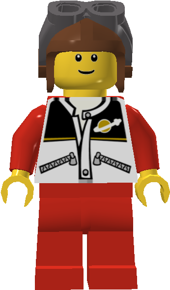 Red Lego Pilot - Aviador Lego (1010x907), Png Download