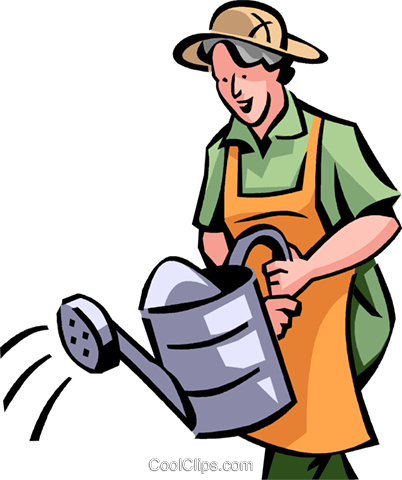 Gardeners Royalty Free Vector Clip Art Illustration - Horticulture Clipart (402x480), Png Download