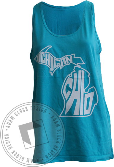 Chi Omega Michigan Tank - Active Tank (464x585), Png Download