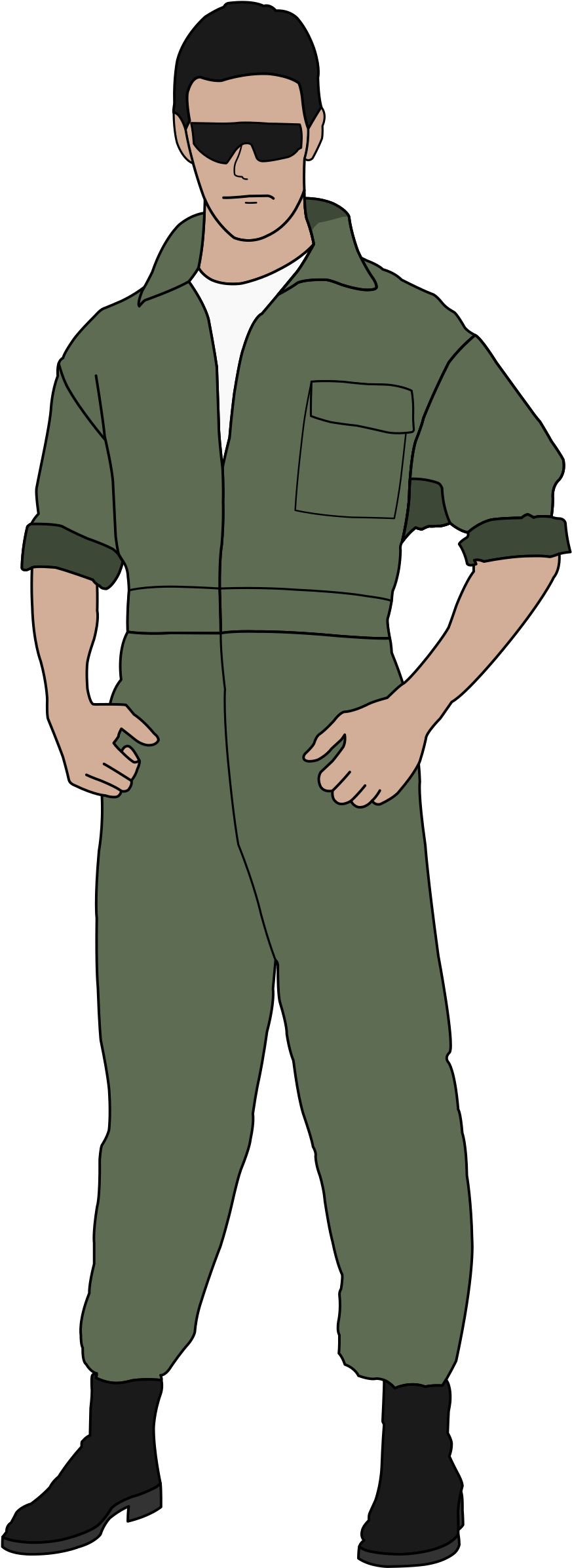 This Free Icons Png Design Of Fighter Pilot (875x2400), Png Download