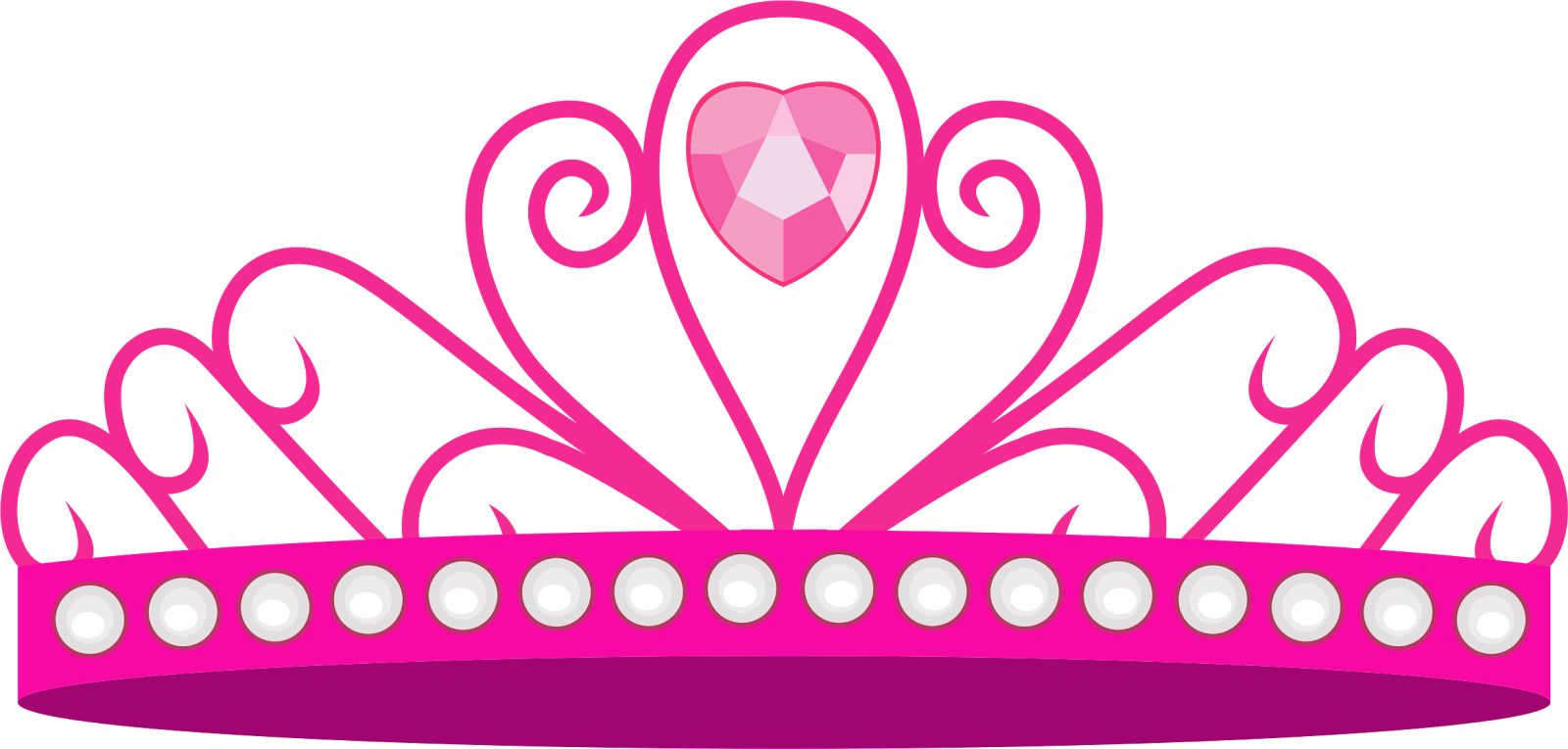 Princess Crown Vector Free Download - Coroa De Princesa Rosa (1600x765), Png Download