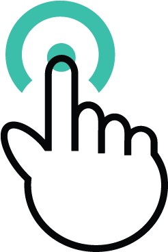 Hand Touch, Communication, Network Icon - Line Art (800x800), Png Download