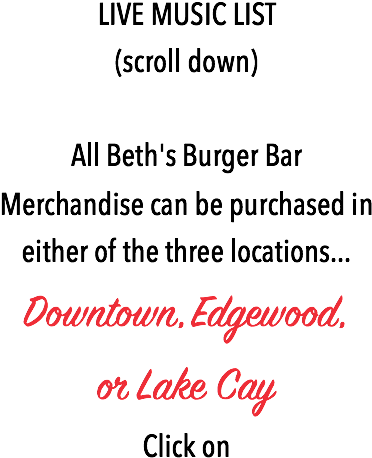 Live Music List All Beth's Burger Bar Merchandise Can - La Limpieza Cetogenica De 10 Dias: El Metabolismo Que (379x526), Png Download