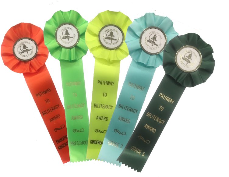 Picture Of Biliteracy Award Ribbons - Orange County Department Of Education (792x598), Png Download
