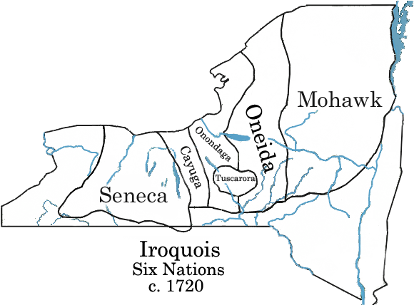 Which Flows West To East Until It Joins The Hudson - Iroquois Six Nations (588x427), Png Download
