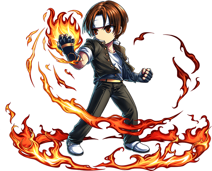 Kyo Kusanagi Brave Frontier Artwork - Rugal Bernstein (894x805), Png Download