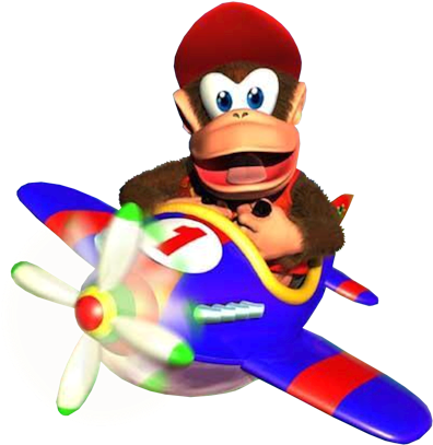 Diddy Zpsugmfvins - Diddy Kong Racing (406x407), Png Download