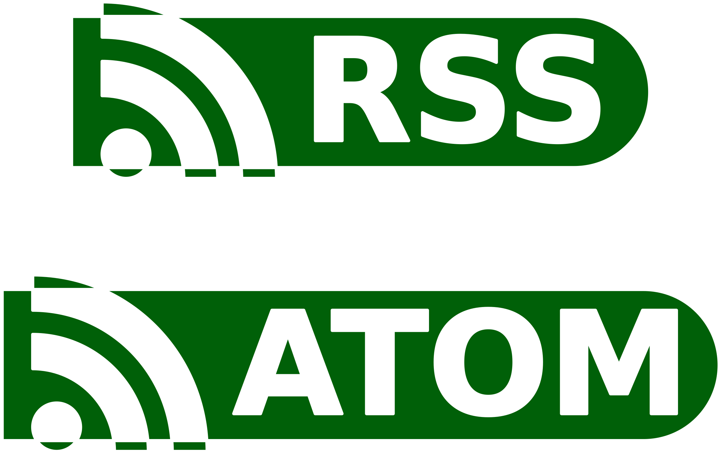 This Free Icons Png Design Of Rss / Atom Buttons (2400x1495), Png Download