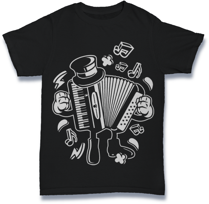 Accordion Buy T Shirt Design - 1 Color Shirt Design (800x800), Png Download