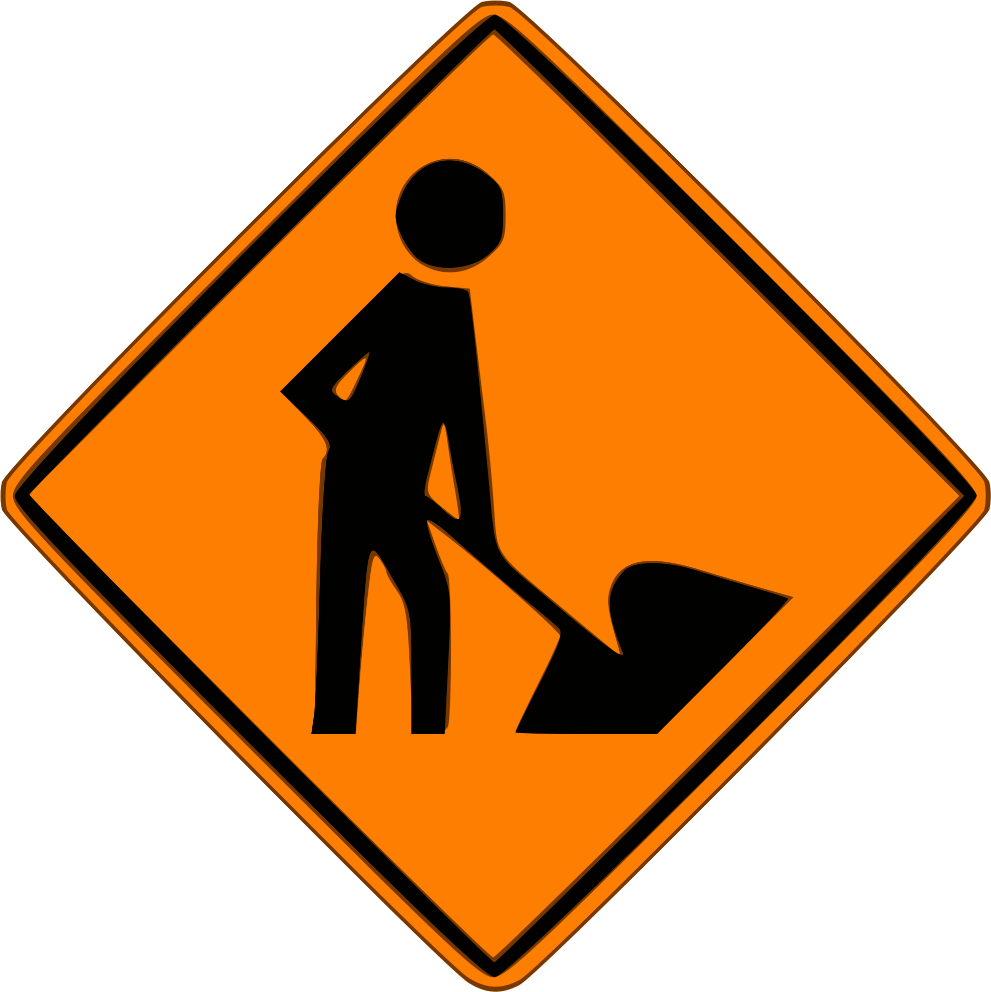 Open - Men Working Sign (2000x2000), Png Download