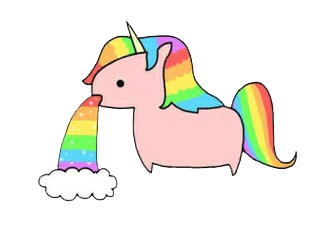 105 Images About Unicorn💕🍭🍬💎 On We Heart It - Barfing Unicorn Transparent (500x500), Png Download