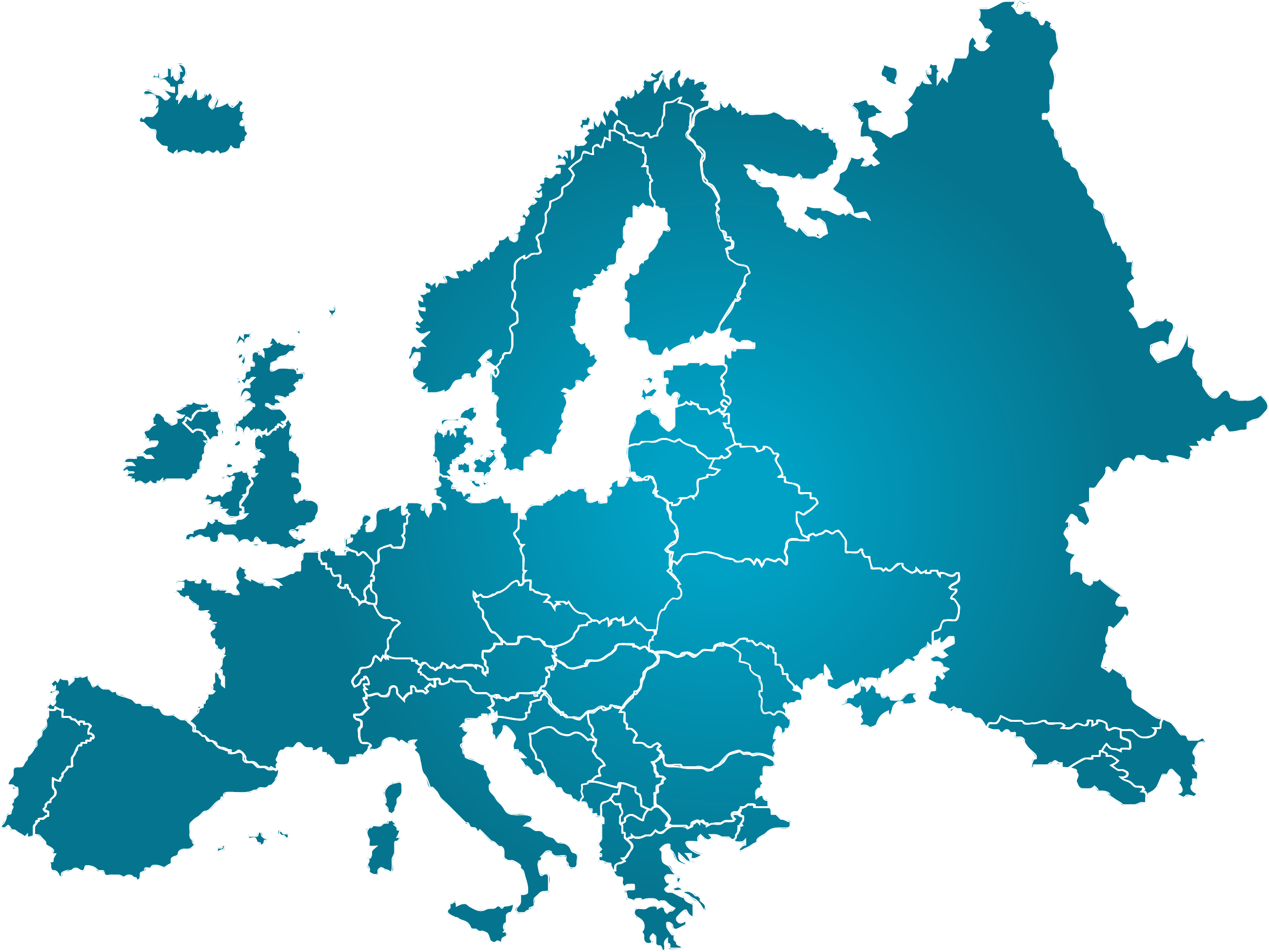 Europe Map - Europe Map Vector (2602x1952), Png Download