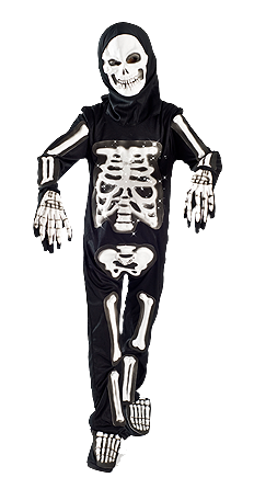 Skeleton Costume Includes - Boys Light Up Costumes (297x445), Png Download